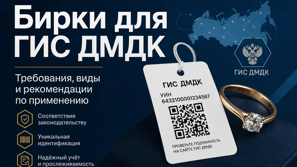 Бирки для ГИИС ДМДК: чек-лист по подготовке и заказу ювелирной упаковки