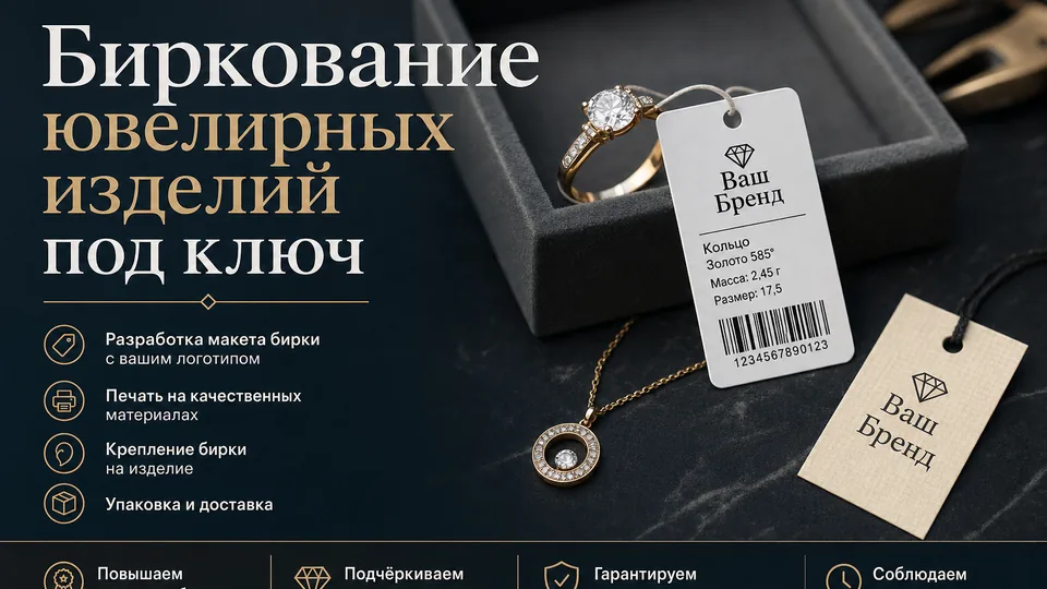 Биркование ювелирных изделий под ключ: от макета до готовой партии