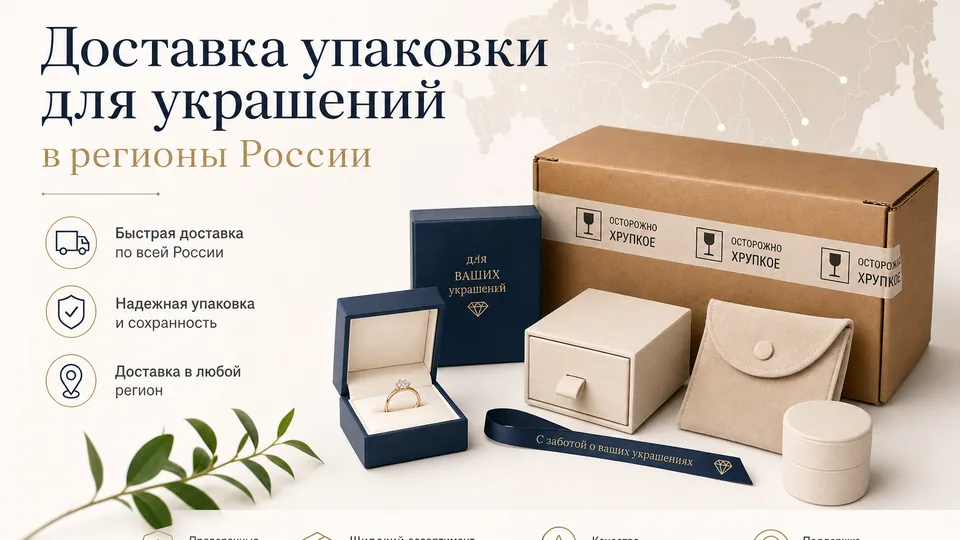 Доставка упаковки для украшений в регионы России: сроки и условия