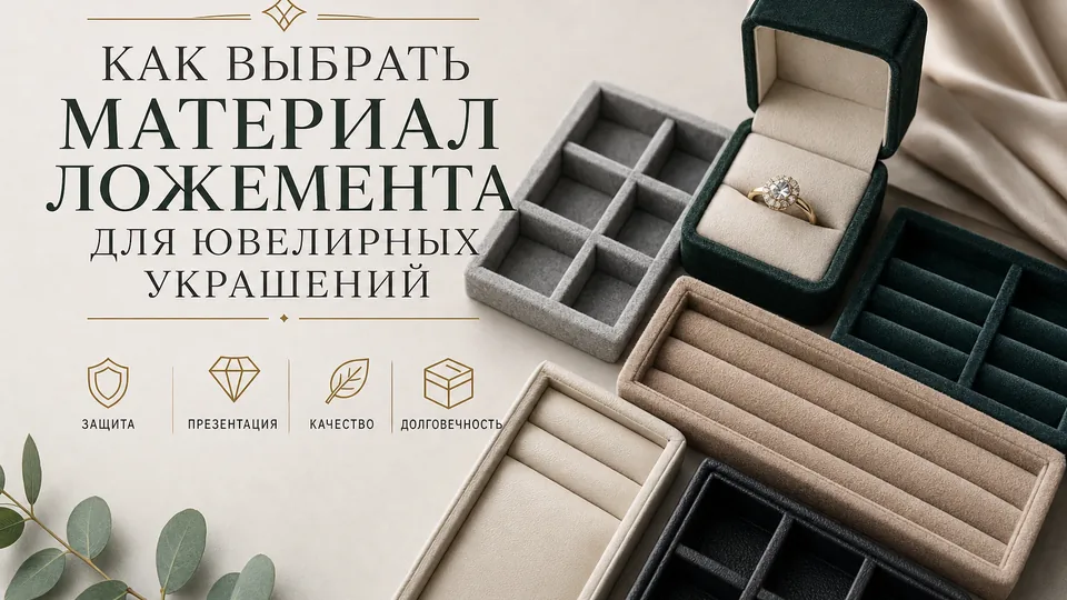 Как выбрать материал ложемента для ювелирных украшений: чек-лист для заказа упаковки
