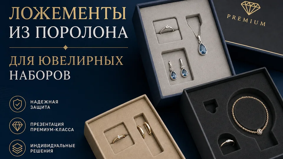 Ложементы из поролона для ювелирных наборов: конструирование и выбор