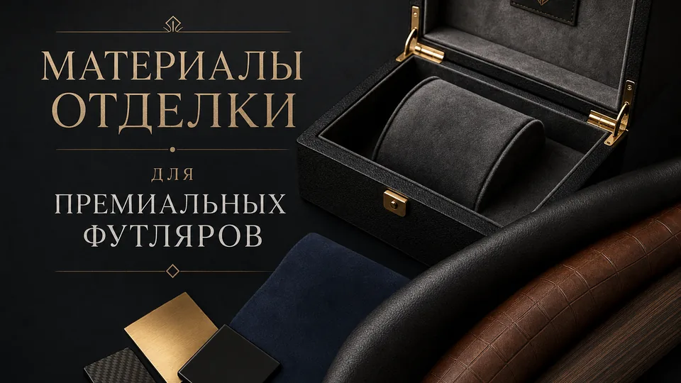 Материалы отделки для премиальных футляров: дерево, экокожа, дизайнерский картон