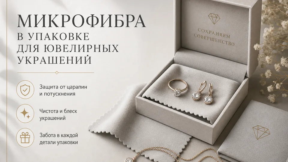 Микрофибра в упаковке для ювелирных украшений: практичный выбор ложемента и не только