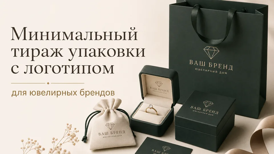 Минимальный тираж упаковки с логотипом для ювелирных брендов