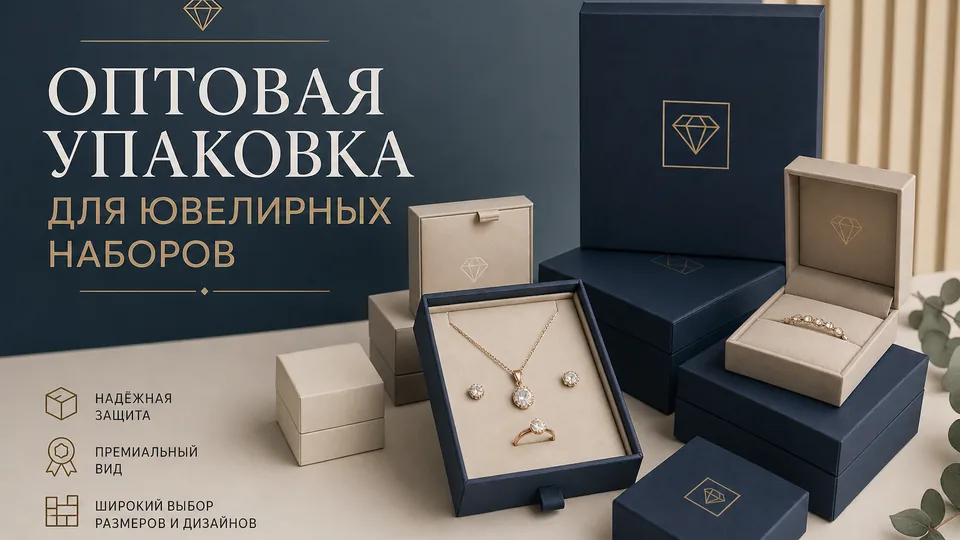 Оптовая упаковка для ювелирных наборов: тиражи и конструктива