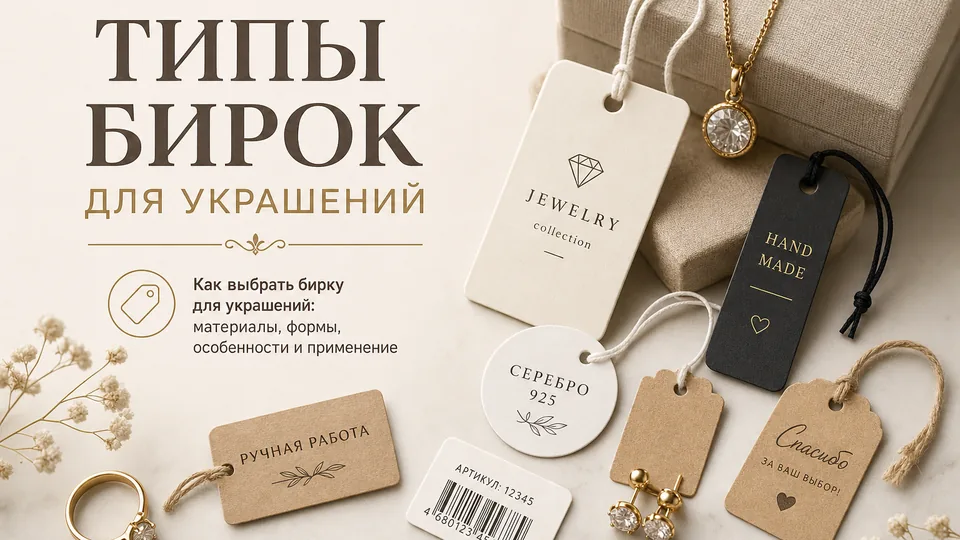Типы бирок для украшений: что учесть при заказе упаковки и сопроводительной полиграфии