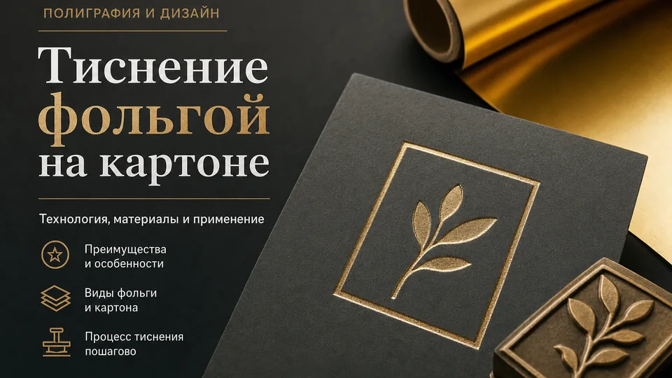Тиснение фольгой на картоне: технология и возможности