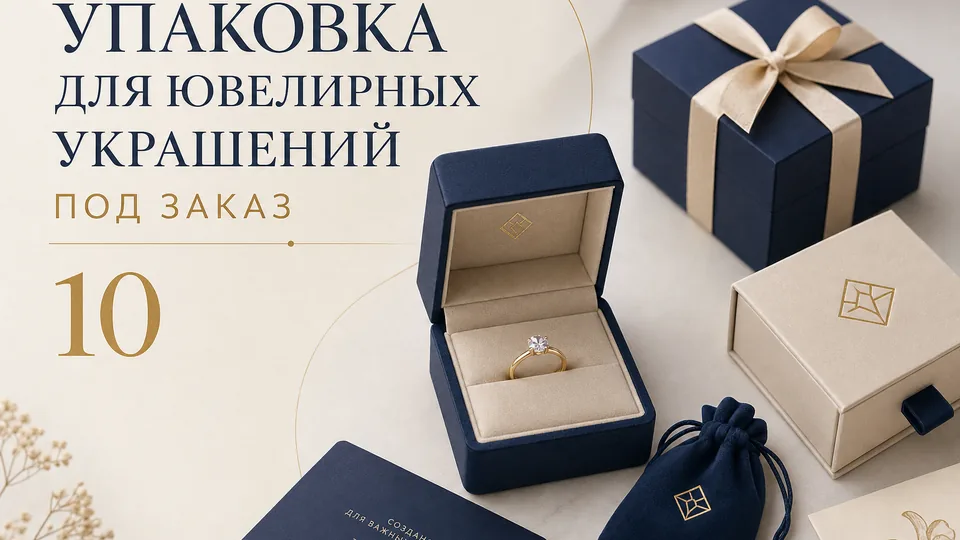 Упаковка для ювелирных украшений под заказ: коробки, футляры и мешочки с брендированием