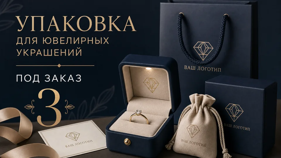 Упаковка для ювелирных украшений под заказ: коробки, футляры и брендирование оптом