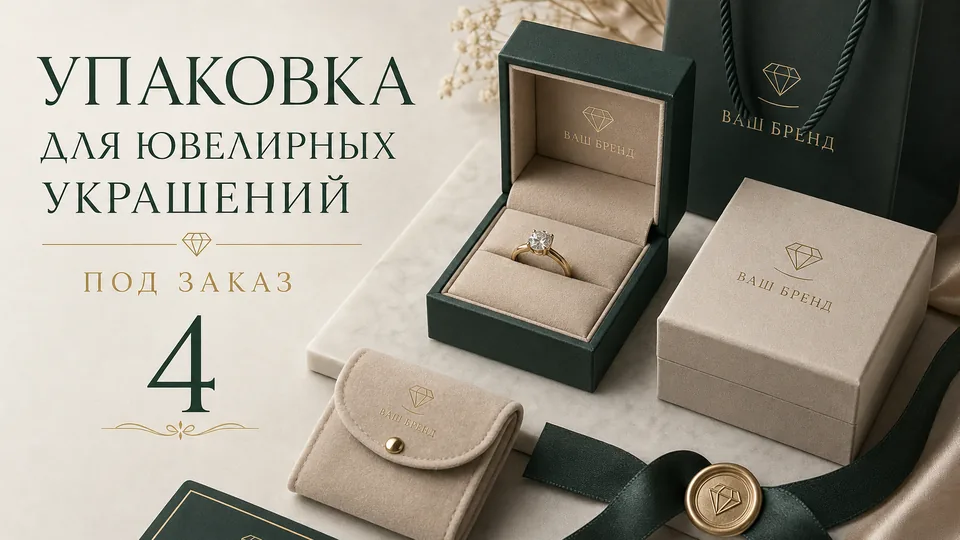 Упаковка для ювелирных украшений под заказ: коробки, футляры и брендирование для оптовых партий