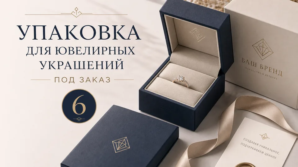 Упаковка для ювелирных украшений под заказ: коробки, футляры и брендирование оптом