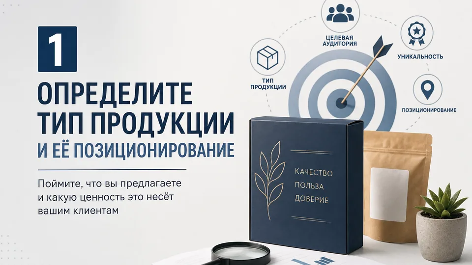 1. Определите тип продукции и её позиционирование
