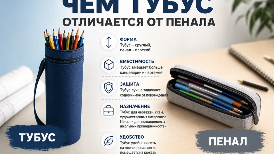 Чем тубус отличается от пенала?