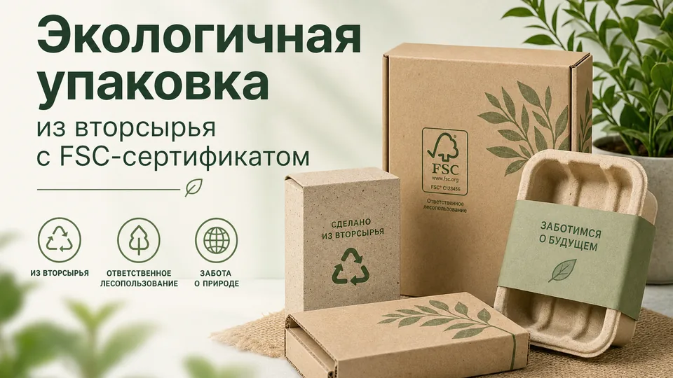 Экологичная упаковка из вторсырья с FSC-сертификатом