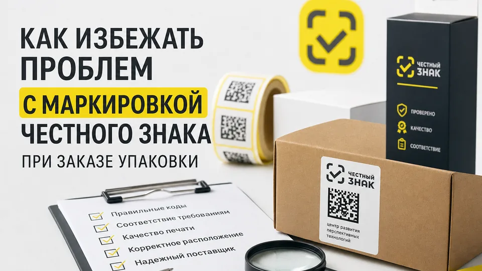 Как избежать проблем с маркировкой Честного знака при заказе упаковки