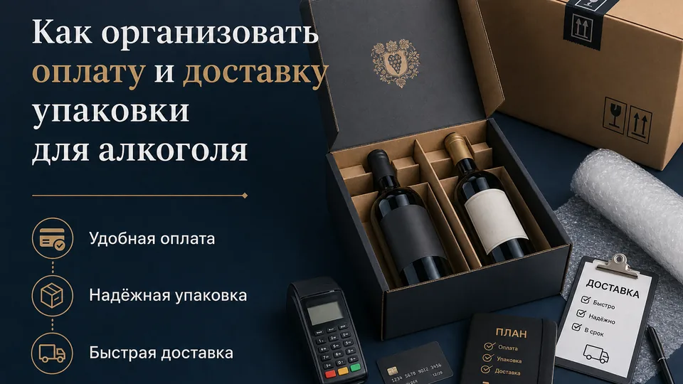 Как организовать оплату и доставку упаковки для алкоголя: чек-лист для оптового заказа