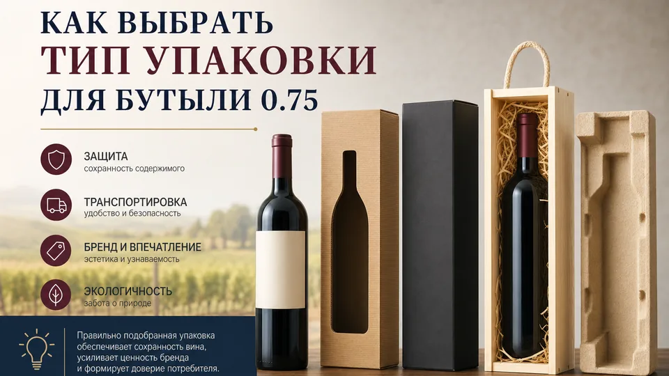 Как выбрать тип упаковки для бутыли 0.75