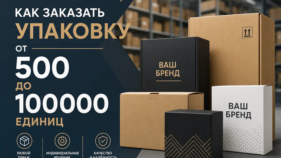 Как заказать упаковку от 500 до 100000 единиц