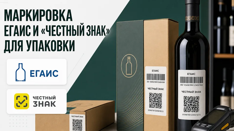Маркировка ЕГАИС и «Честный знак» для упаковки