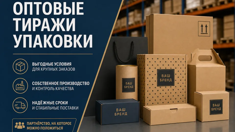 Оптовые тиражи упаковки: условия и скидки