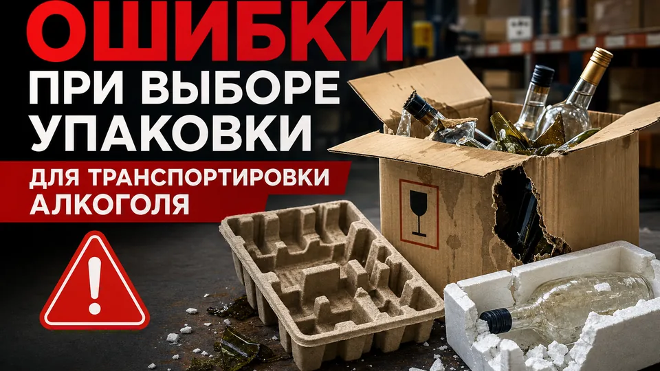 Ошибки при выборе упаковки для транспортировки алкоголя