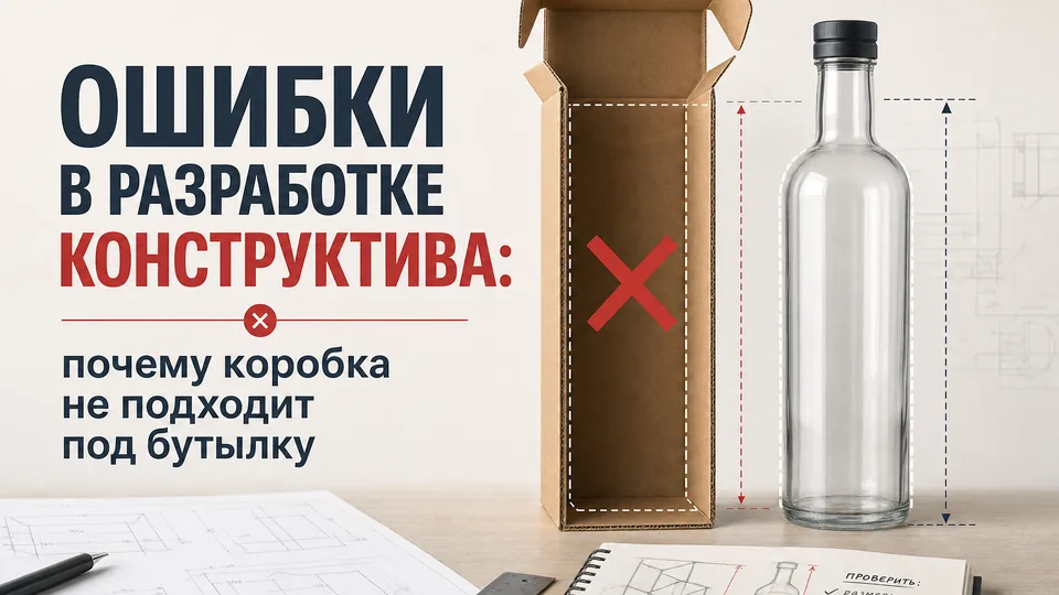 Ошибки в разработке конструктива: почему коробка не подходит под бутылку