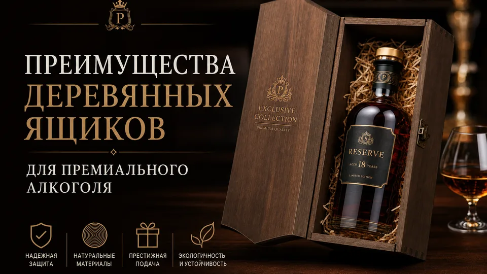 Преимущества деревянных ящиков для премиального алкоголя