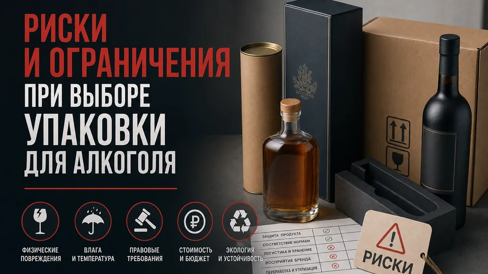 Риски и ограничения при выборе упаковки для алкоголя