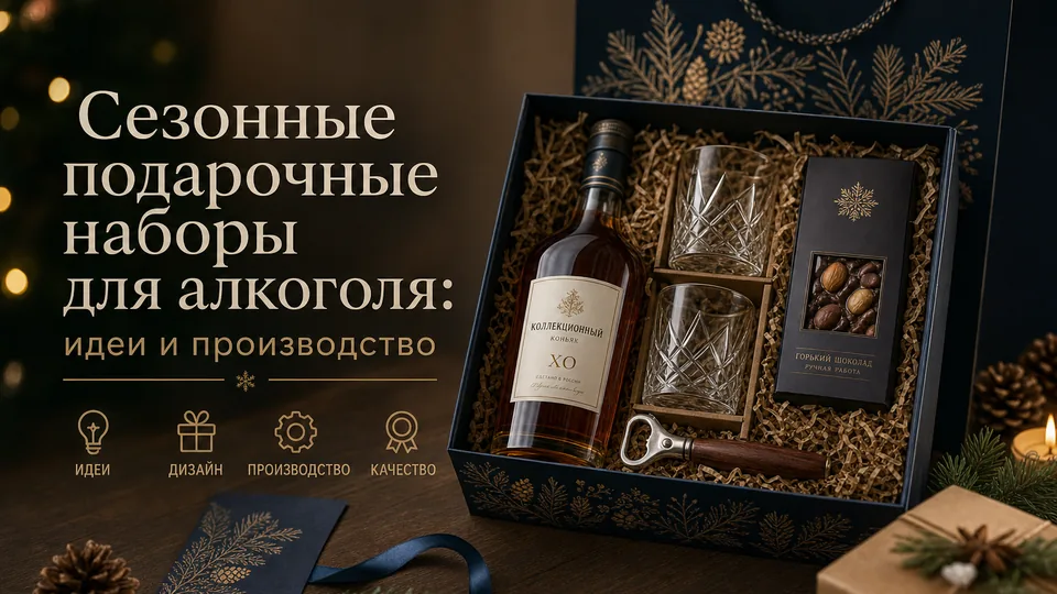 Сезонные подарочные наборы для алкоголя: идеи и производство
