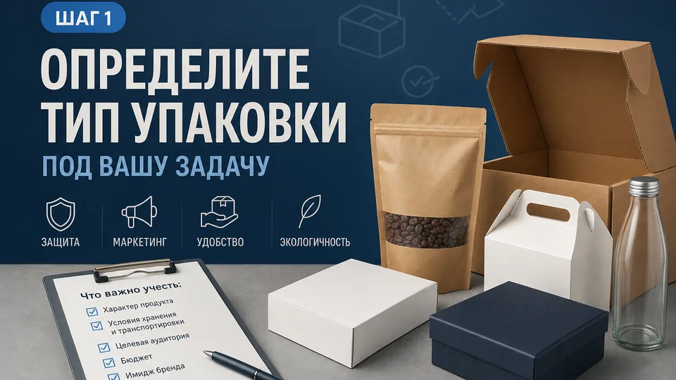 Шаг 1. Определите тип упаковки под вашу задачу
