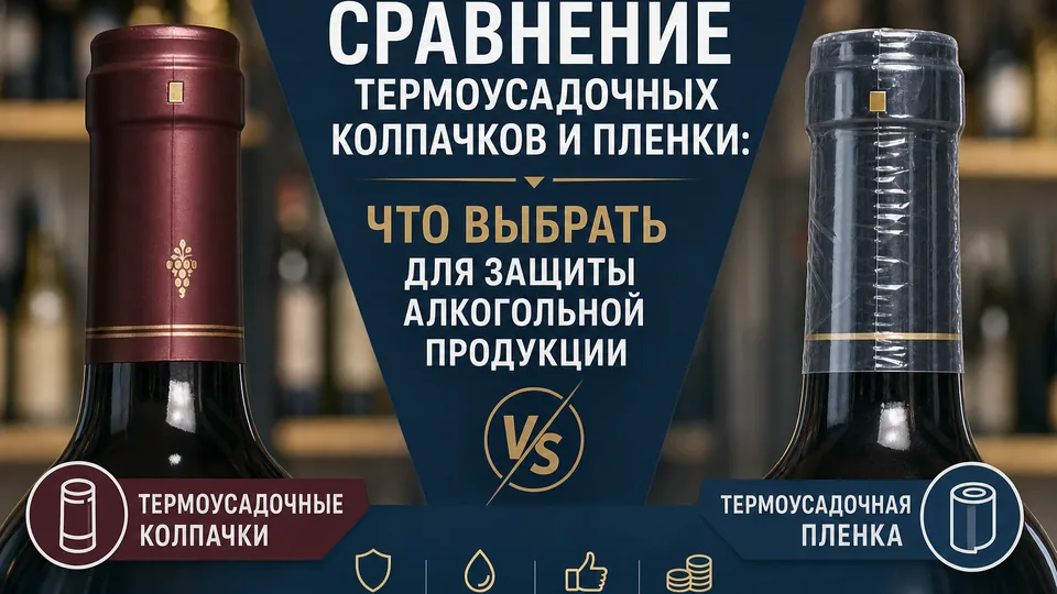 Сравнение термоусадочных колпачков и пленки: что выбрать для защиты алкогольной продукции