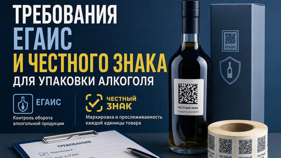 Требования ЕГАИС и Честного знака для упаковки алкоголя