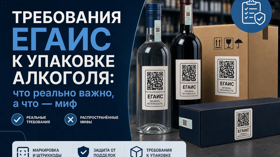 Требования ЕГАИС к упаковке алкоголя: что реально важно, а что — миф